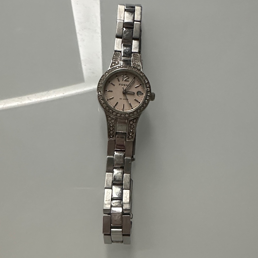 Fossil Silver and Blush Watch